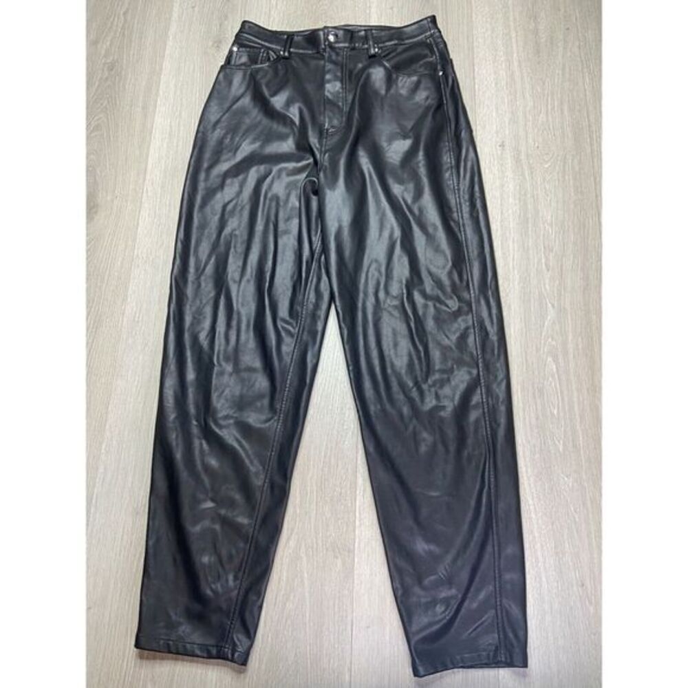 WeWoreWhat Pants Black 28 Vegan Leather Fleece Revolve Rock Biker Whimsy Goth